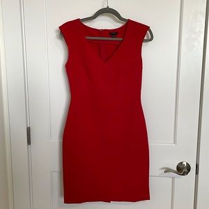 Red Ann Taylor work dress